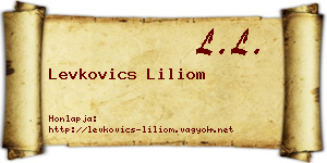 Levkovics Liliom névjegykártya
